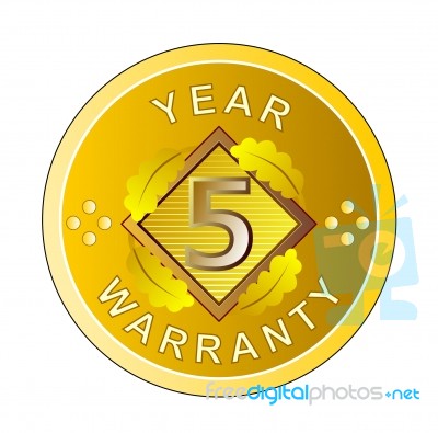 Year 5 Warranty Stock Image