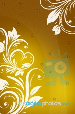 Yellow Floral Background Stock Image