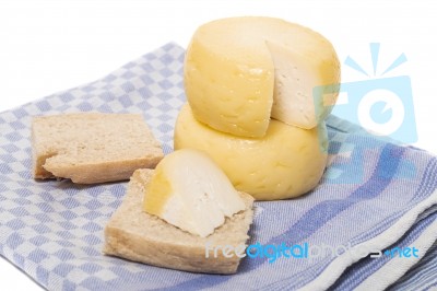 Yellow Goat Cheese Stock Photo