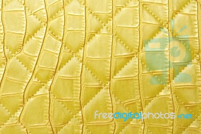 Yellow Leather Texture  Stock Photo