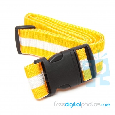 Yellow Luggage Belt Stock Photo