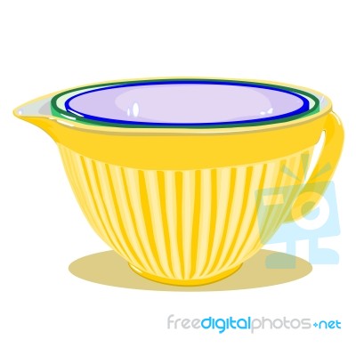 Yellow Mixing Bowl Stock Image