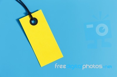 Yellow Price Tag Stock Photo