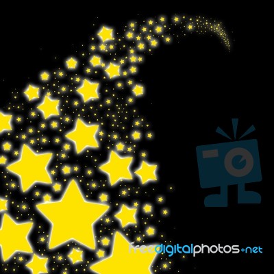 Yellow Space Represents Cosmos Celestial And Backdrop Stock Image