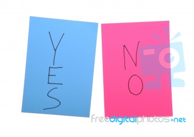 Yes And No Stock Photo