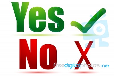 Yes And No Stock Image