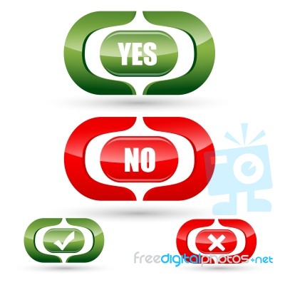 Yes And No Buttons Stock Image