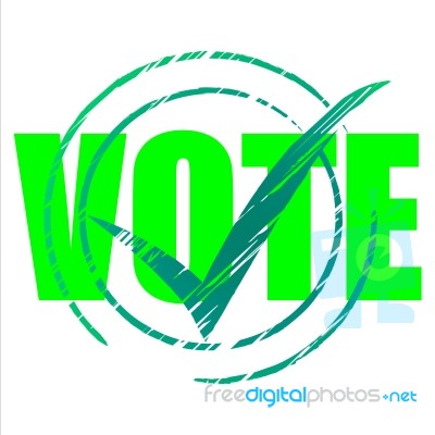 Yes Vote Indicates All Right And O.k Stock Image