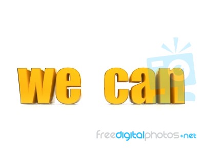 Yes We Can Stock Image