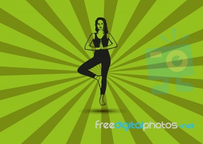 Yoga Color Green Stock Image