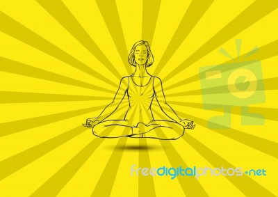 Yoga Lotus Position Stock Image