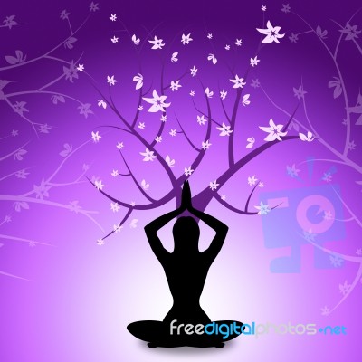 Yoga Peace Shows Love Not War And Calm Stock Image