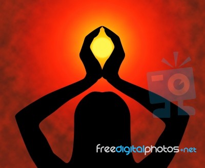 Yoga Pose Indicates Spiritual Enlightenment And Calm Stock Image