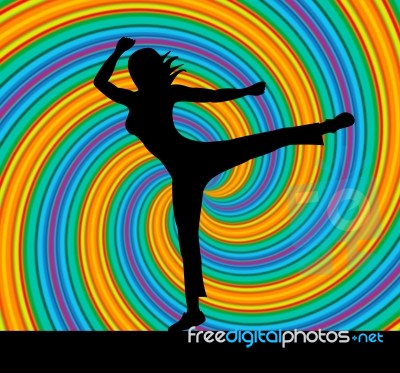 Yoga Pose Represents Harmony Balance And Zen Stock Image