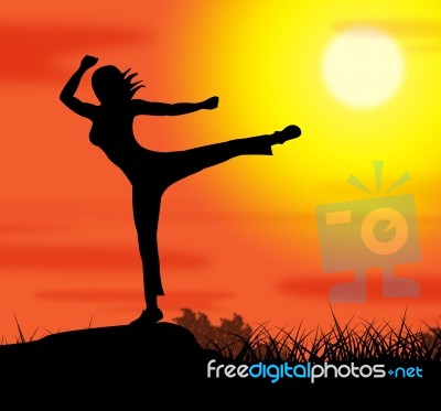 Yoga Pose Represents Wellbeing Relaxation And Spirituality Stock Image