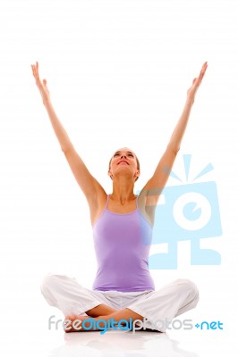 Yoga Stretching Stock Photo