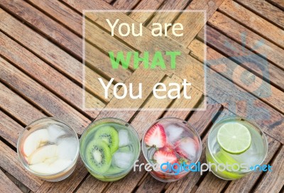 You Are What You Eat Quote Design Poster Stock Image