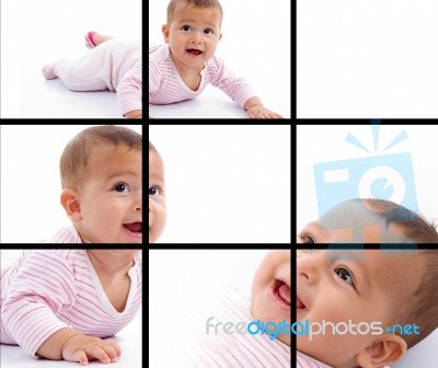 Young Adorable Baby Smiling Stock Photo