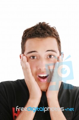 Young Amazed Man Stock Photo Young Amazed Man Stock Photo