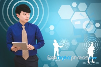 Young Asian Business Man Stock Photo