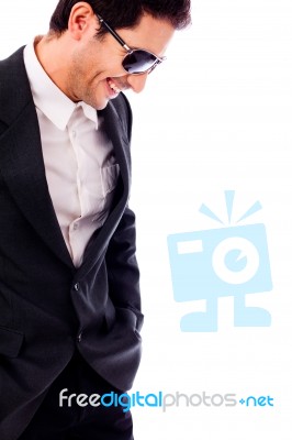 Young Business Man Smiling Stock Photo