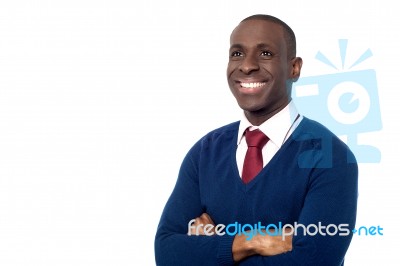 Young Businessman Looking Away Stock Photo