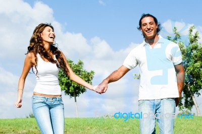 Young Caucasian Couple Stock Photo