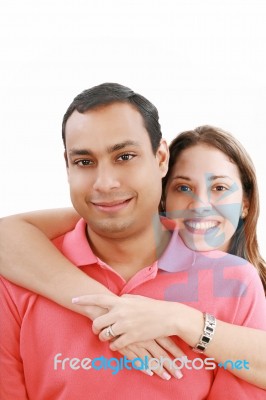 Young Couple Smiling Stock Photo