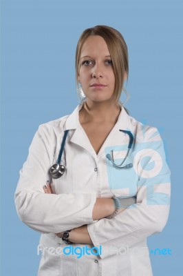 Young Doctor Nurse Stock Photo