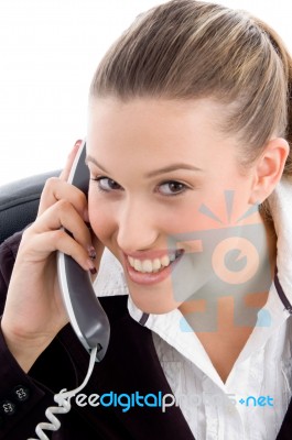 Young Executive Busy On Phone Stock Photo