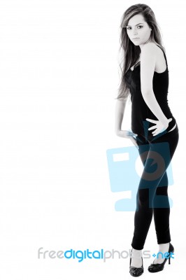 Young Fashion Lady Stock Photo