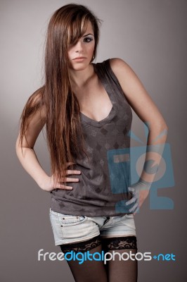 Young Fashion Model Stock Photo