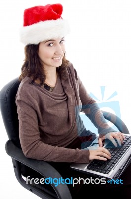 Young Female Typing On Laptop Stock Photo Young Female Typing On Laptop Stock Photo