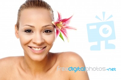 Young Fresh Face Of An Italian Model Stock Photo