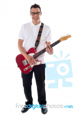 Young Guitarist Stock Photo