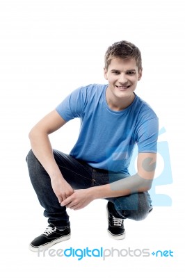 Young Guy Posing Stylishly Stock Photo