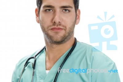 Young Handsome Surgeon Stock Photo