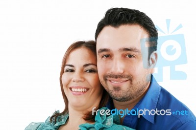 Young Happy Smiling Couple Stock Photo