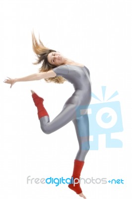 Young Lady In Dance Pose Stock Photo