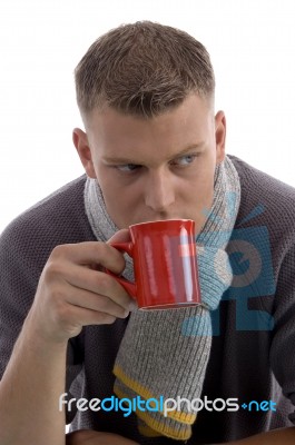 Young Man Drinking Coffee Stock Photo Young Man Drinking Coffee Stock Photo
