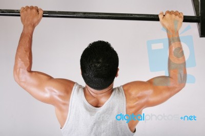 Young Man Lifting Dumbbells Stock Photo Young Man Lifting Dumbbells Stock Photo