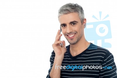 Young Man Talking To His Friend Stock Photo