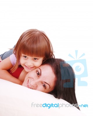 Young Mother And Daughter Stock Photo