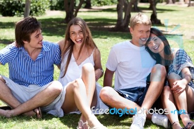 Young Romantic Couples Stock Photo