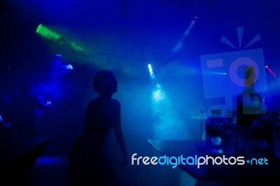 Young Teens Dancing In An Underground Club Stock Photo