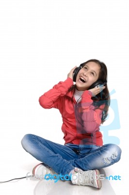 Youngster With Headphone Stock Photo