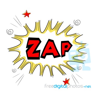 Zap Text Stock Image