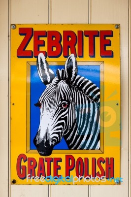 Zebrite Sign At Sheffield Park Station Stock Photo