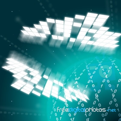 Zero One Background Means Internet Virtual And Server 
 Stock Image