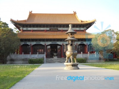 Zhong Hua Chinese Buddhist Monastery In Lumbini, Nepal Stock Photo
